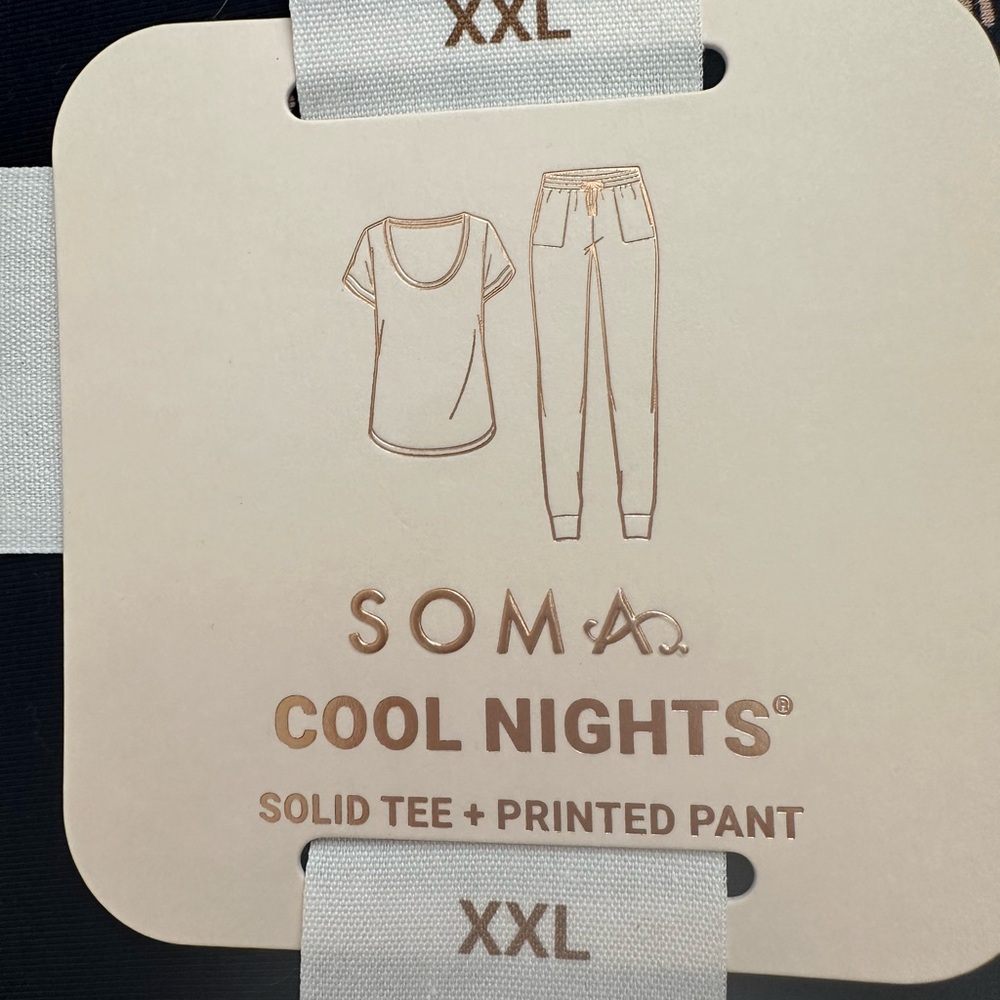 Soma Navy Pajama Set XXL - Picture 4 of 4